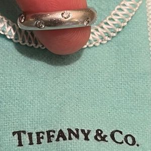 Authentic Tiffany & Co. Etoile Band Ring Platinum Size 5